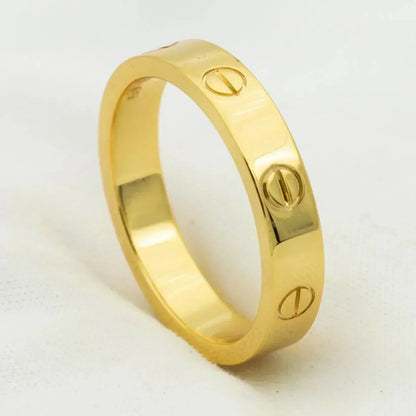 [Rosla]LOVE RING 4MM 1 DIAMOND GOLD