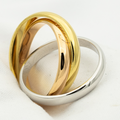 [Rosla]TRINITY RING GOLD PINK GOLD SILVER