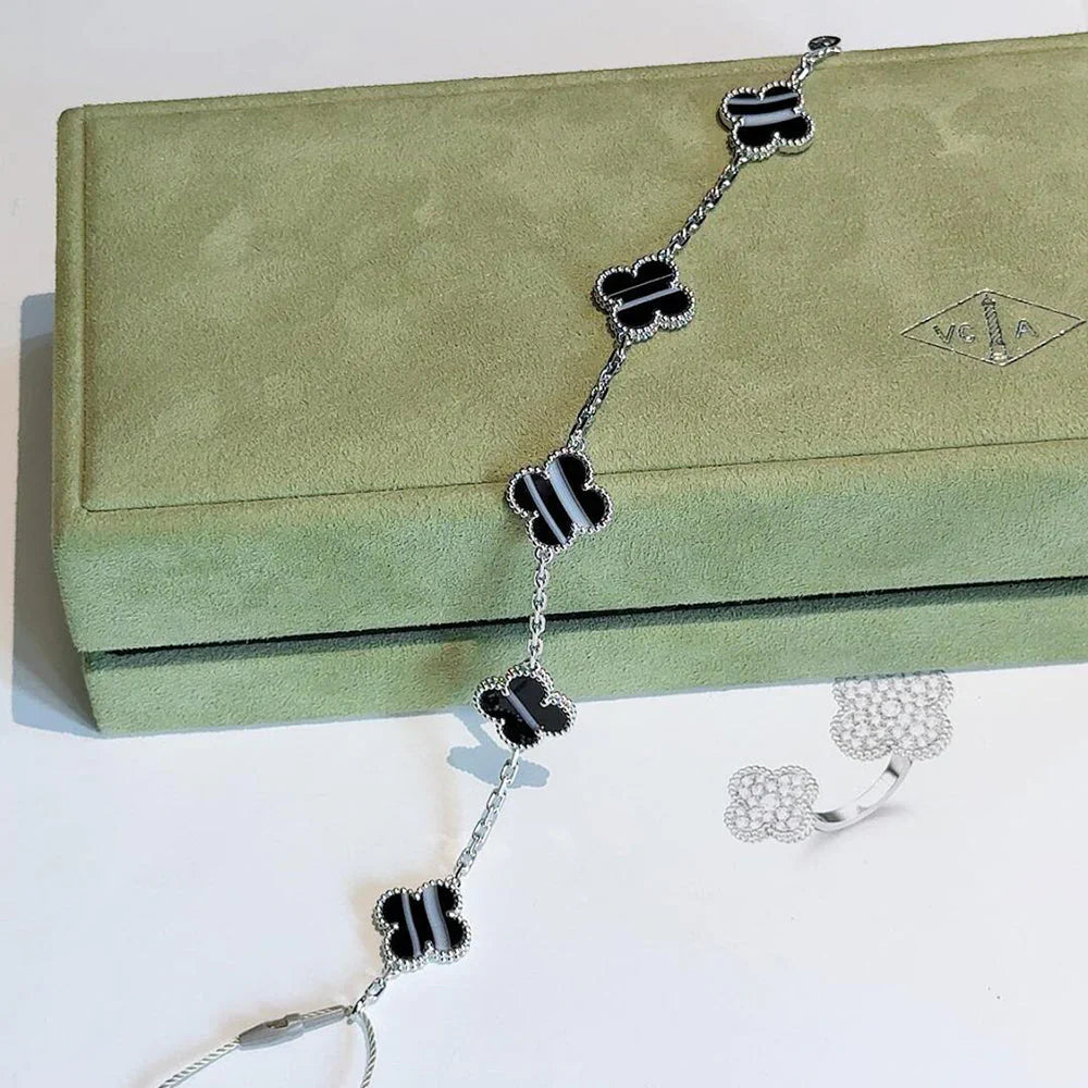 [Rosla] CLOVER 5 MOTIF PULSAR STONE BRACELET COLLECTION