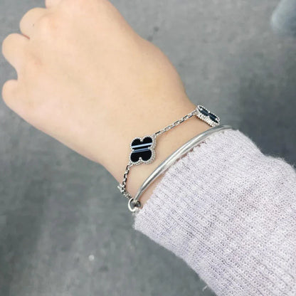 [Rosla] CLOVER 5 MOTIF PULSAR STONE BRACELET COLLECTION