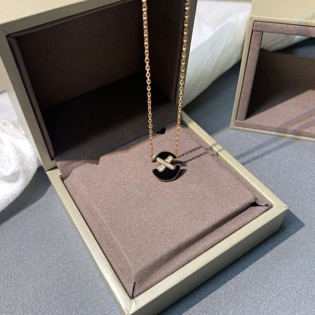 [Rosla]JEUX DE PINK GOLD DIAMOND NECKLACE