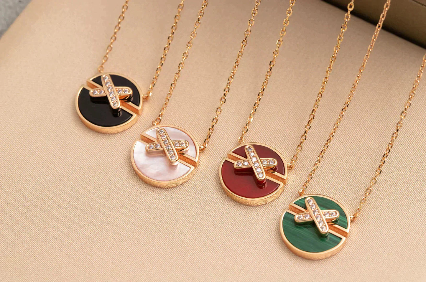 [Rosla]JEUX DE ROSE GOLD DIAMOND NECKLACE