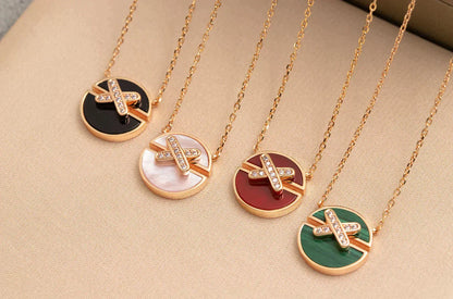 [Rosla]JEUX DE ROSE GOLD DIAMOND NECKLACE