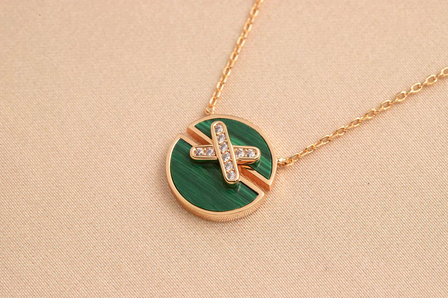 [Rosla]JEUX DE ROSE GOLD DIAMOND NECKLACE