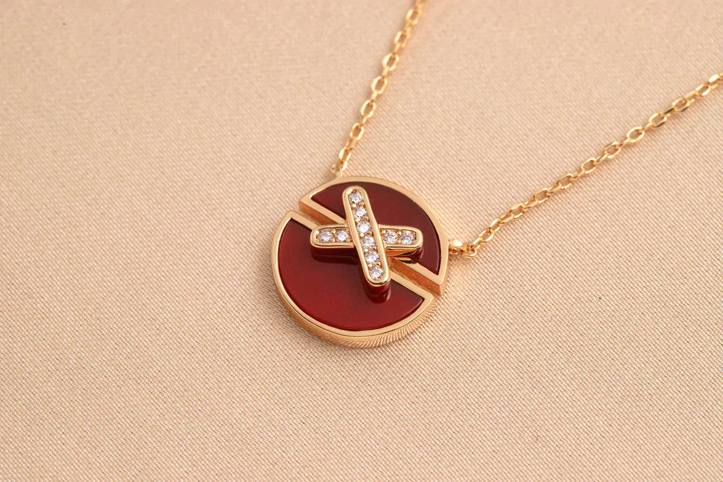 [Rosla]JEUX DE ROSE GOLD DIAMOND NECKLACE