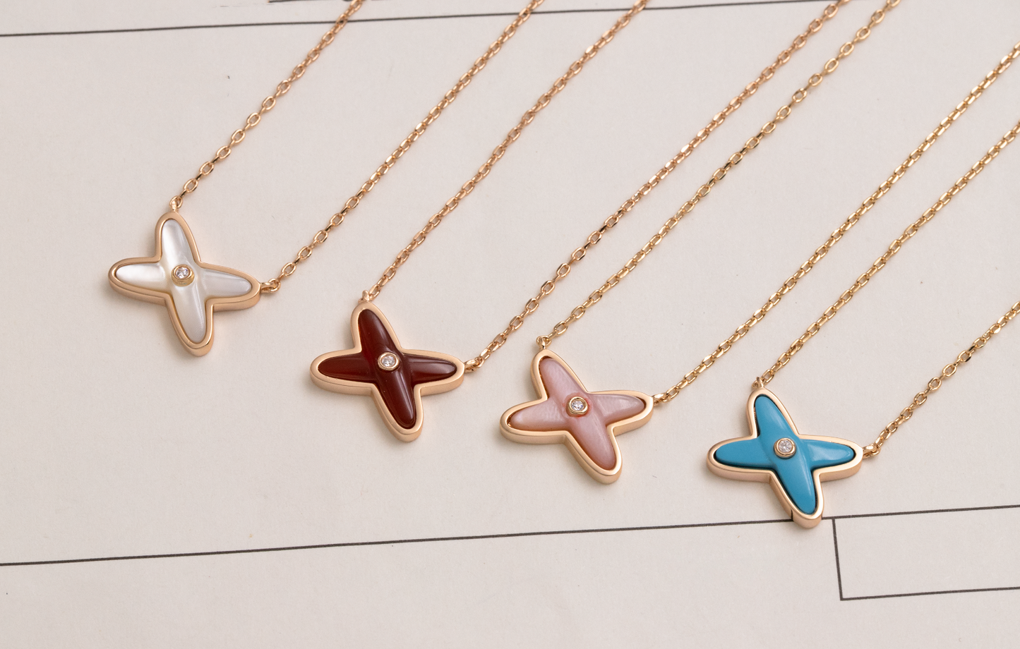[Rosla]JEUX DE NECKLACE 1 DIAMOND