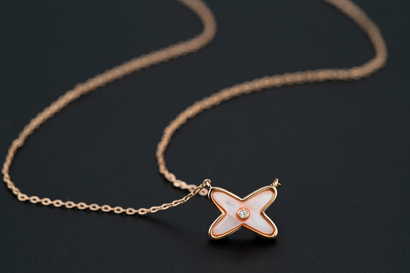 [Rosla]JEUX DE NECKLACE 1 DIAMOND