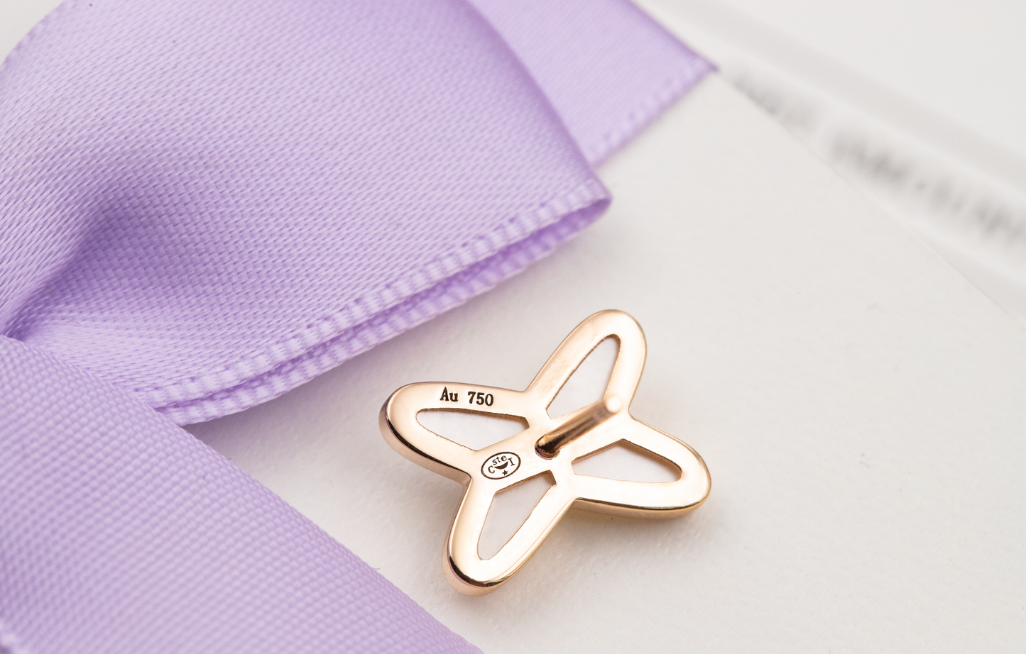 [Rosla]JEUX DE WHITE MOP ROSE GOLD DIAMOND EARRINGS