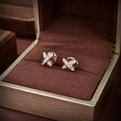 [Rosla]JEUX DE GOLD DIAMOND EARRINGS