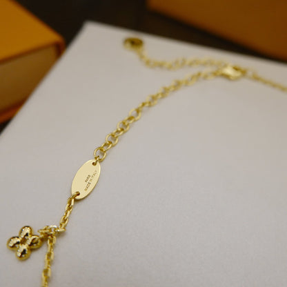 [Rosla]BLOOMING SUPPLE NECKLACE BRASS