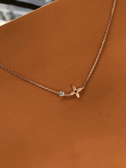 [Rosla]BLOSSOM PENDANT PINK GOLD AND DIAMOND