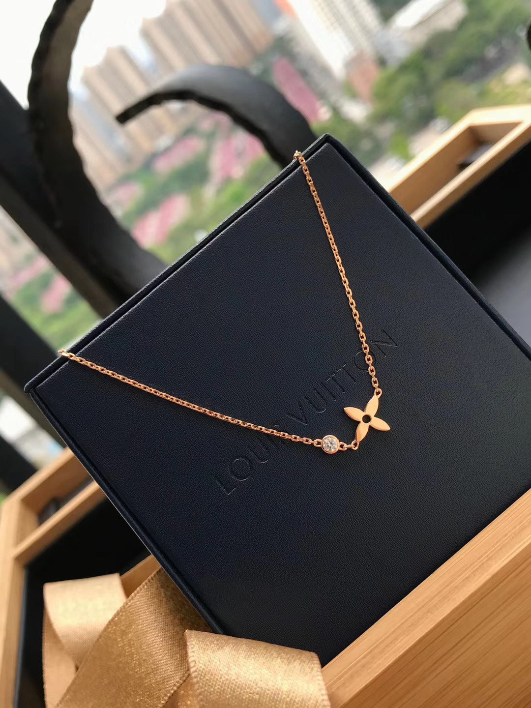 [Rosla]BLOSSOM PENDANT PINK GOLD AND DIAMOND