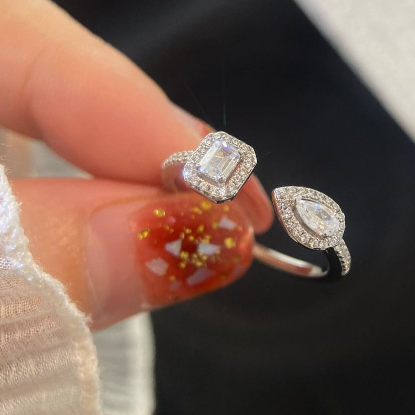 [Rosla]MY TWIN TOI & MOI SILVER DIAMOND RING