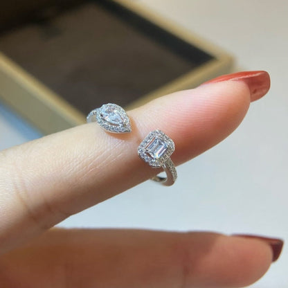 [Rosla]MY TWIN TOI & MOI SILVER DIAMOND RING