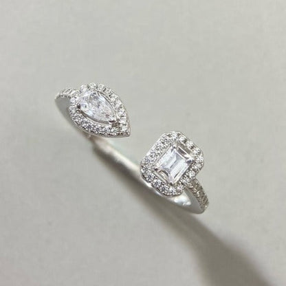 [Rosla]MY TWIN TOI & MOI SILVER DIAMOND RING