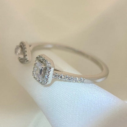 [Rosla]MY TWIN TOI & MOI SILVER DIAMOND RING