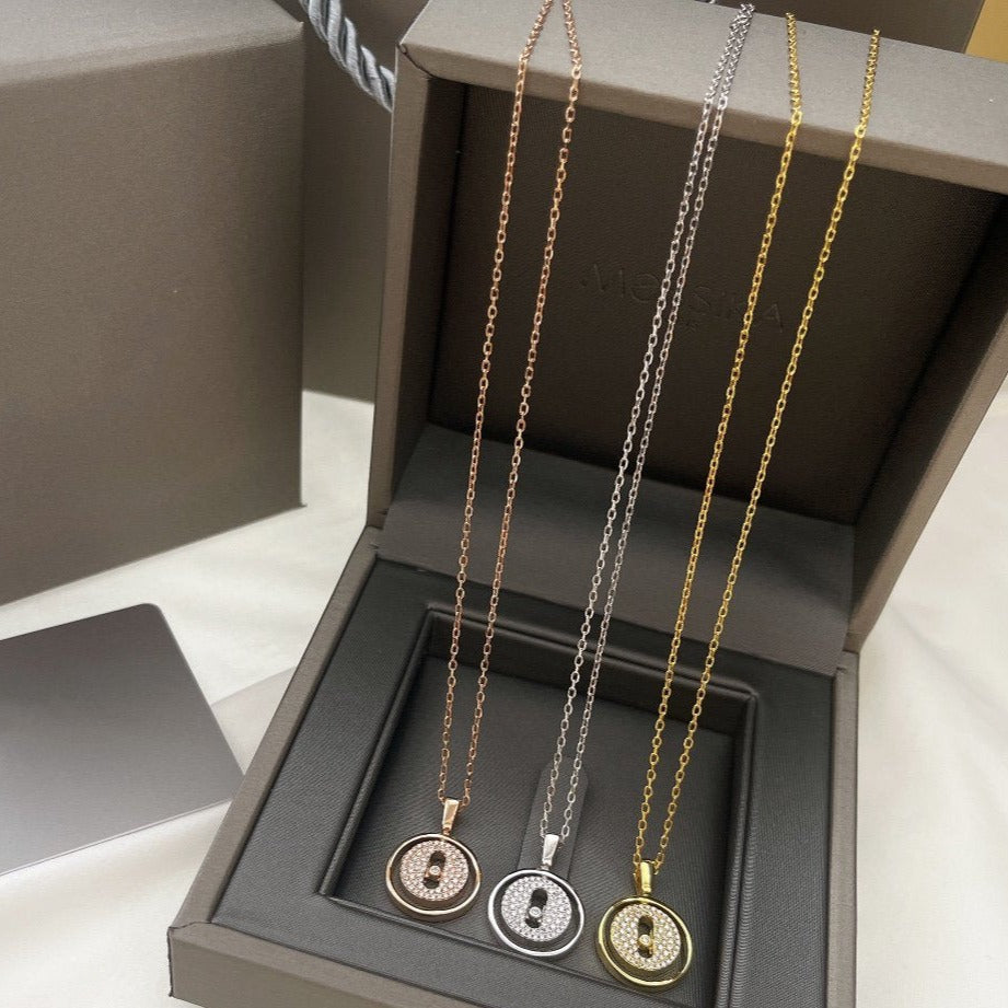 [Rosla]LUCKY MOVER PM PAVED NECKLACE