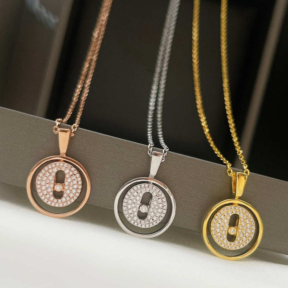 [Rosla]LUCKY MOVER PM PAVED NECKLACE