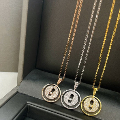 [Rosla]LUCKY MOVER PM PAVED NECKLACE