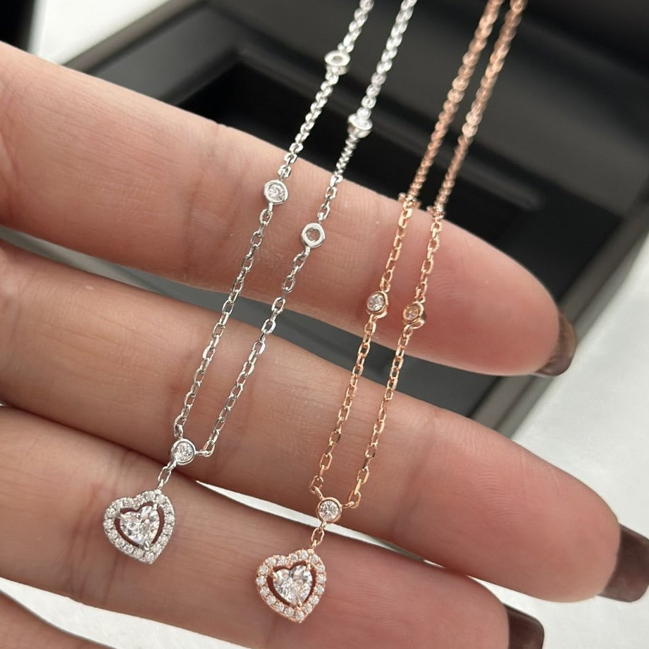 [Rosla]JOY HEART DIAMOND NECKLACE