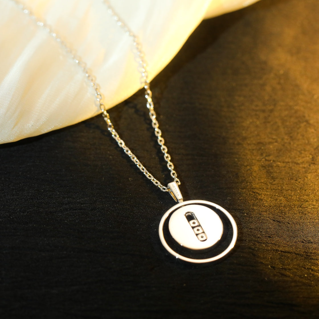 [Rosla]LUCKY MOVE MM SILVER DIAMOND NECKLACE