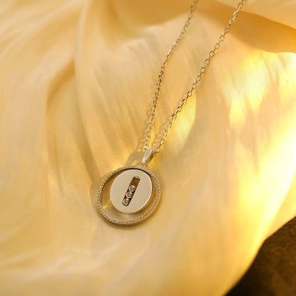 [Rosla]LUCKY MOVE MM SILVER DIAMOND NECKLACE