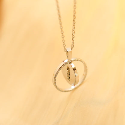 [Rosla]LUCKY MOVE MM SILVER DIAMOND NECKLACE