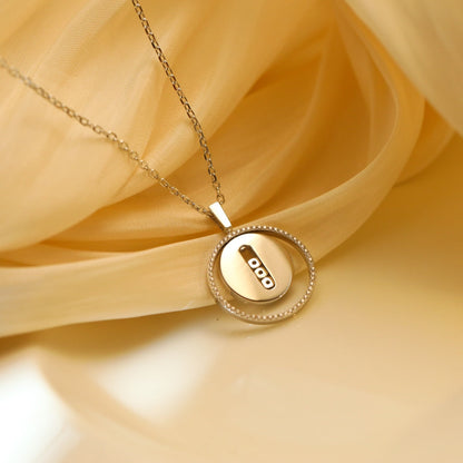 [Rosla]LUCKY MOVE MM SILVER DIAMOND NECKLACE
