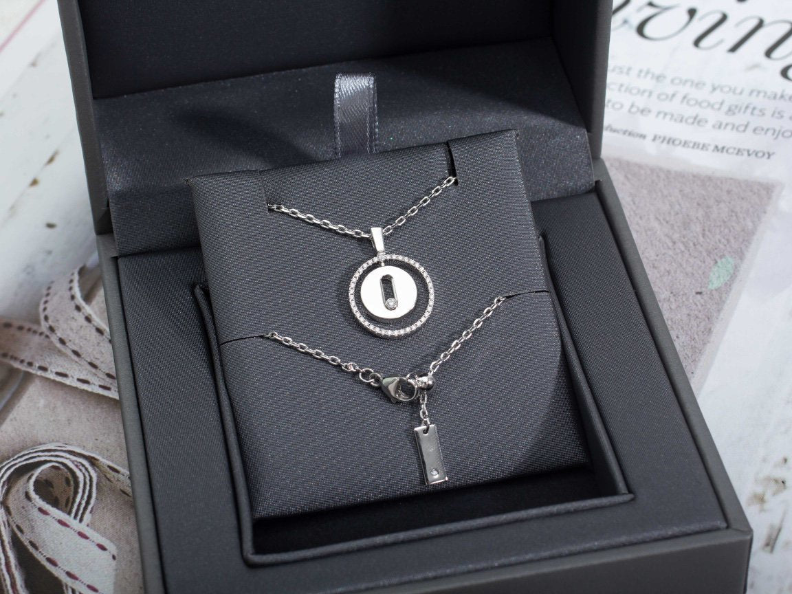 [Rosla]LUCKY MOVE PM NECKLACE SILVER DIAMOND