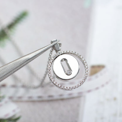 [Rosla]LUCKY MOVE PM NECKLACE SILVER DIAMOND