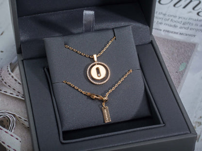 [Rosla]LUCKY MOVE PM NECKLACE PINK GOLD DIAMOND