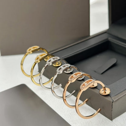 [Rosla]CREOLES MOVE UNO PM DIAMOND EARRINGS