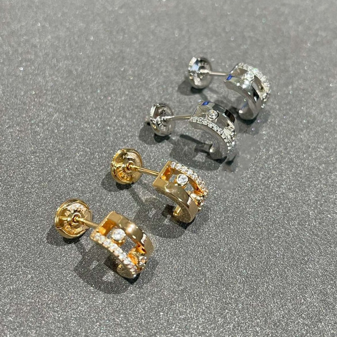 [Rosla]MOVE ROMANE EARRINGS DIAMOND
