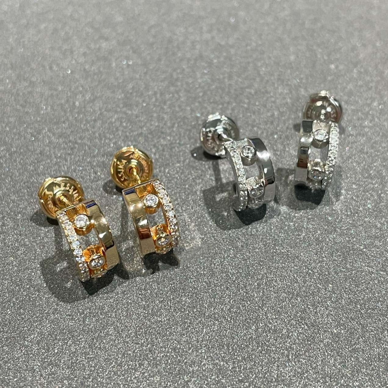 [Rosla]MOVE ROMANE EARRINGS DIAMOND