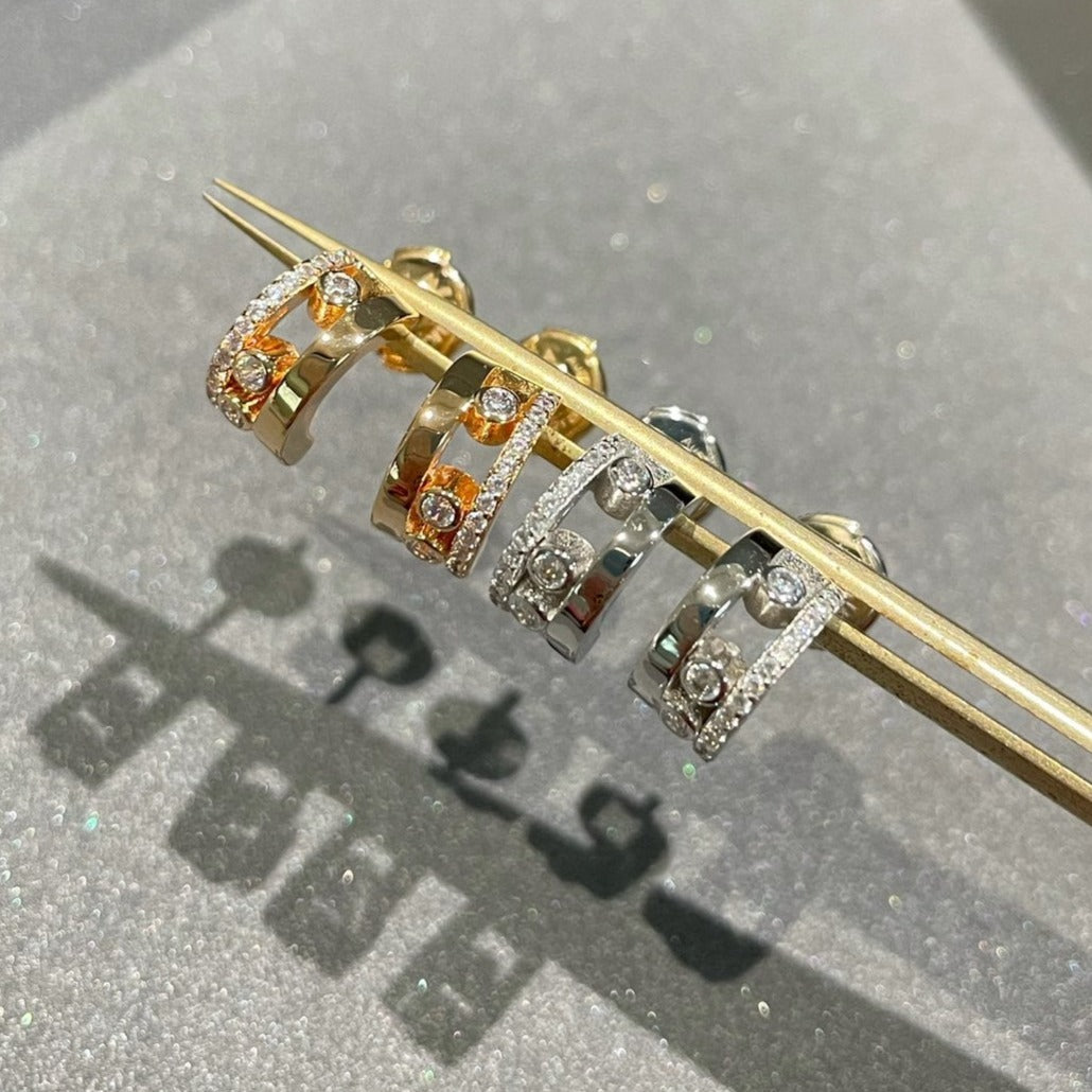[Rosla]MOVE ROMANE EARRINGS DIAMOND