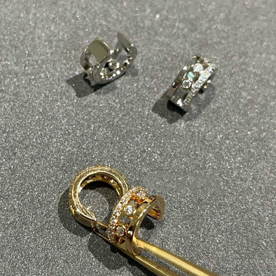 [Rosla]MOVE ROMANE EARRINGS DIAMOND