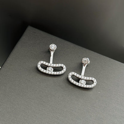 [Rosla]MOVE UNO SILVER DIAMOND EARRINGS
