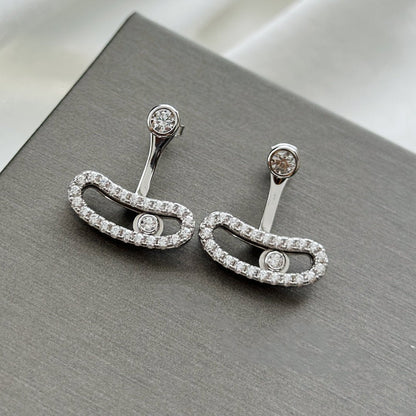 [Rosla]MOVE UNO SILVER DIAMOND EARRINGS