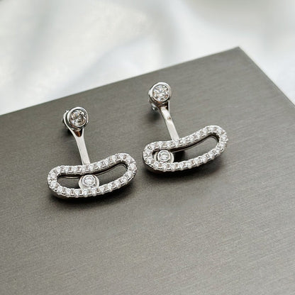 [Rosla]MOVE UNO SILVER DIAMOND EARRINGS