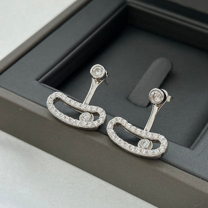 [Rosla]MOVE UNO SILVER DIAMOND EARRINGS