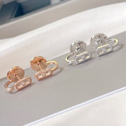 [Rosla]CREOLES MOVE UNO MINI 1 DIAMOND EARRINGS