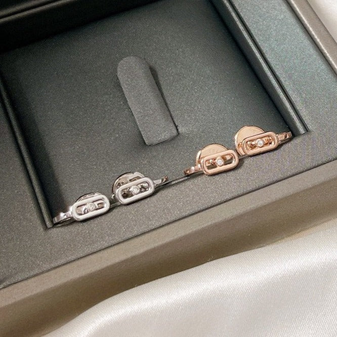 [Rosla]CREOLES MOVE UNO MINI 1 DIAMOND EARRINGS