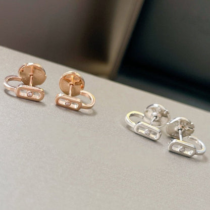 [Rosla]CREOLES MOVE UNO MINI 1 DIAMOND EARRINGS
