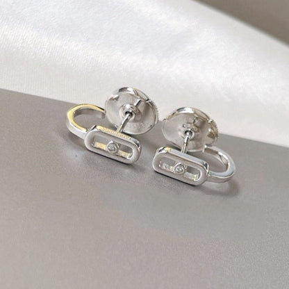 [Rosla]CREOLES MOVE UNO MINI 1 DIAMOND EARRINGS