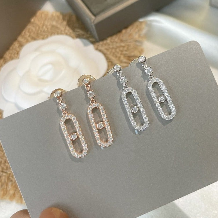 [Rosla]DORMEUSES MOVE UNO DIAMOND EARRINGS