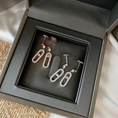 [Rosla]DORMEUSES MOVE UNO DIAMOND EARRINGS