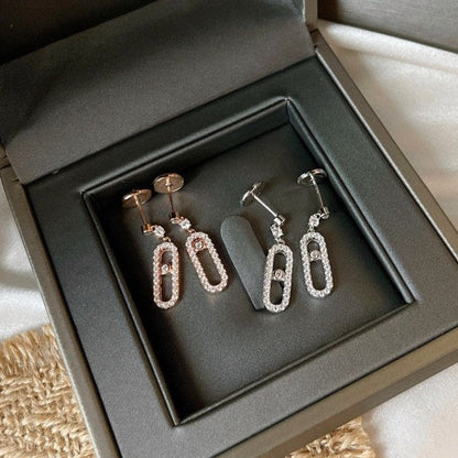 [Rosla]DORMEUSES MOVE UNO DIAMOND EARRINGS