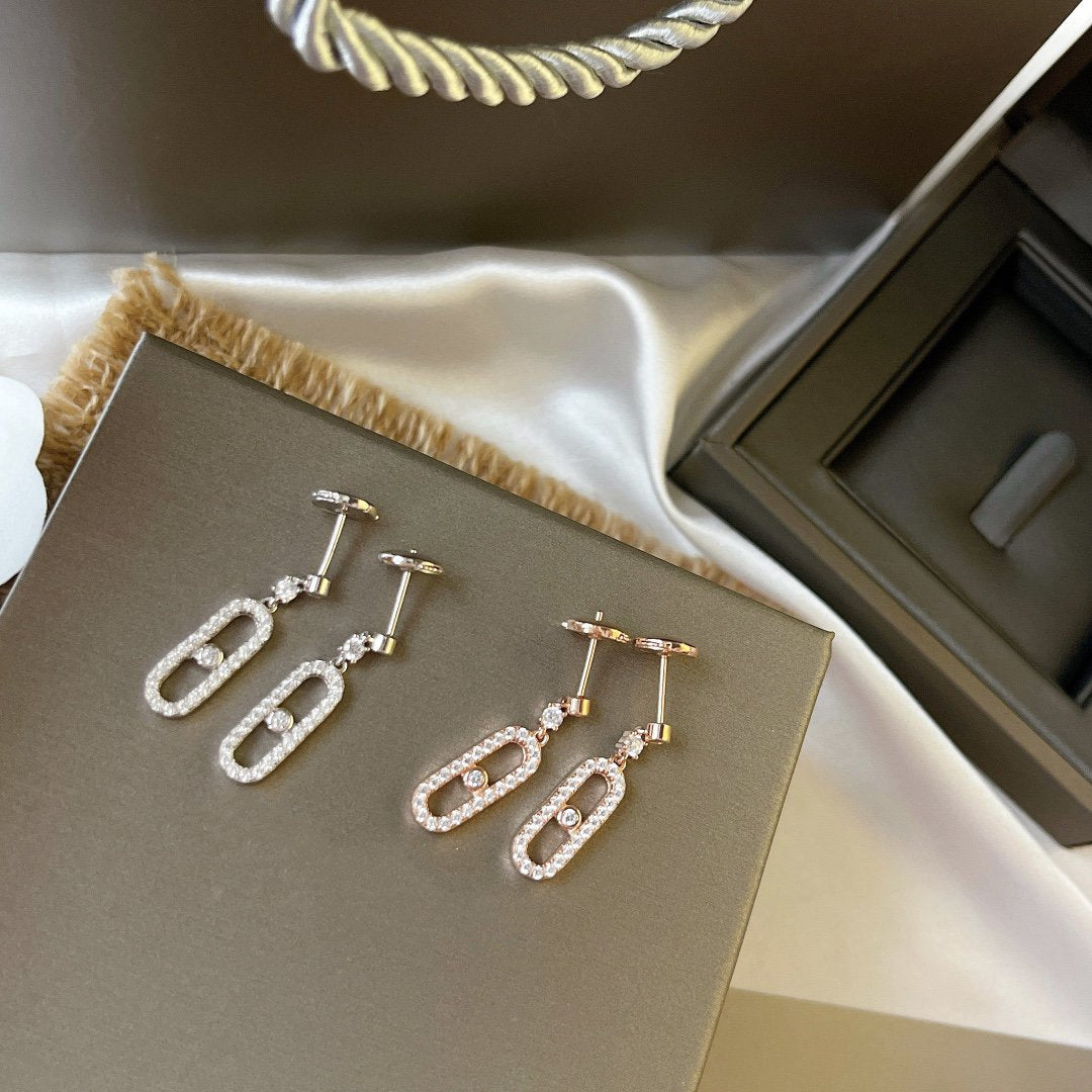 [Rosla]DORMEUSES MOVE UNO DIAMOND EARRINGS