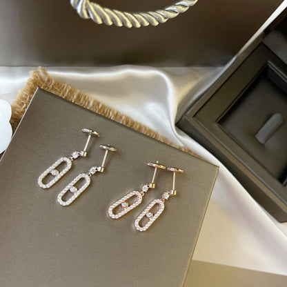 [Rosla]DORMEUSES MOVE UNO DIAMOND EARRINGS