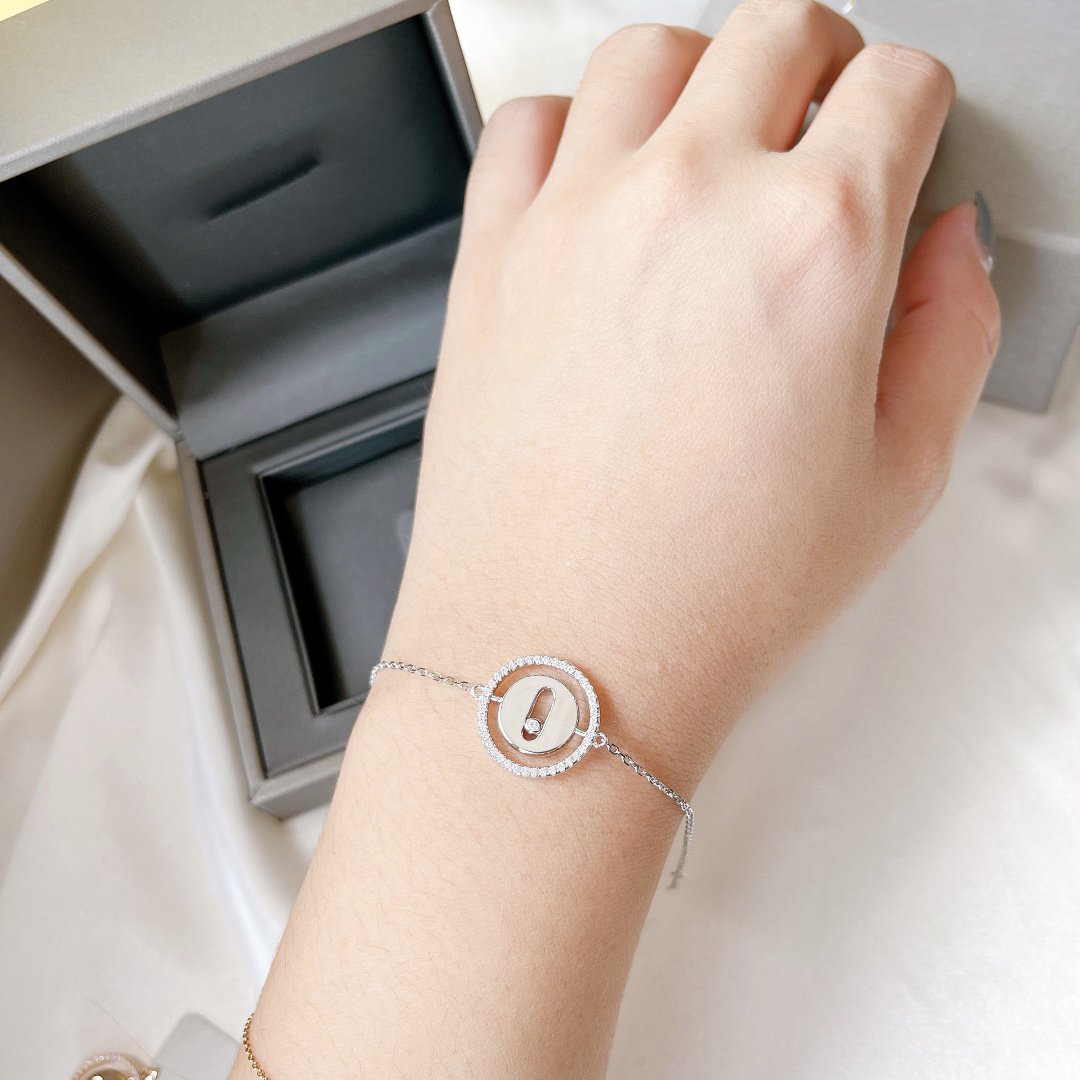 [Rosla]LUCKY MOVE PAVED DIAMOND BRACELET